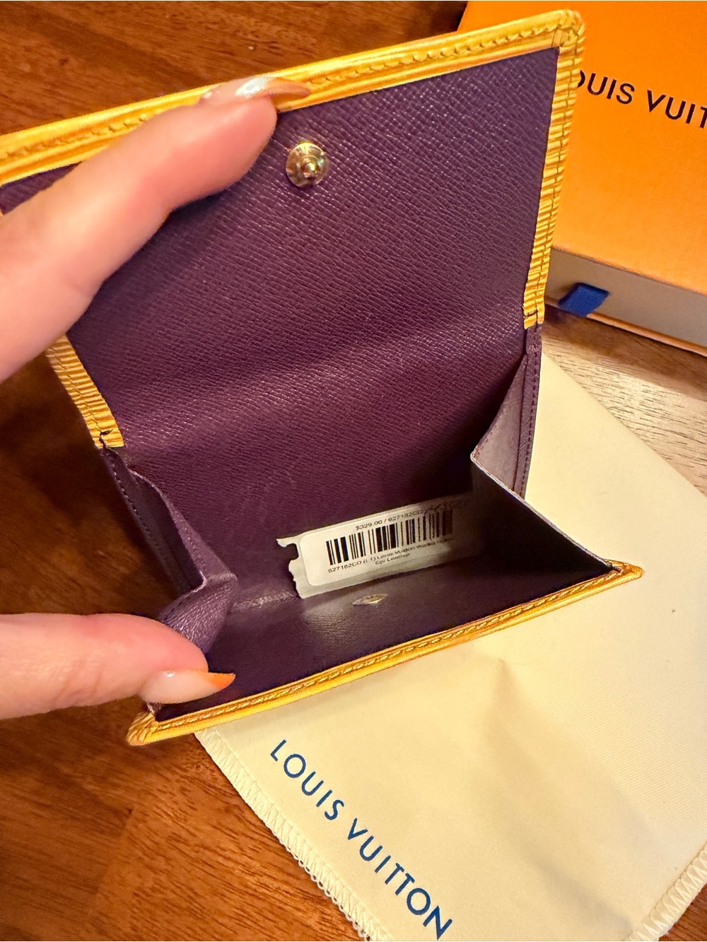 Louis Vuitton Vintage Yellow Epi Leather Wallet With Box- minimal wear- Lux - Picture 12 of 14
